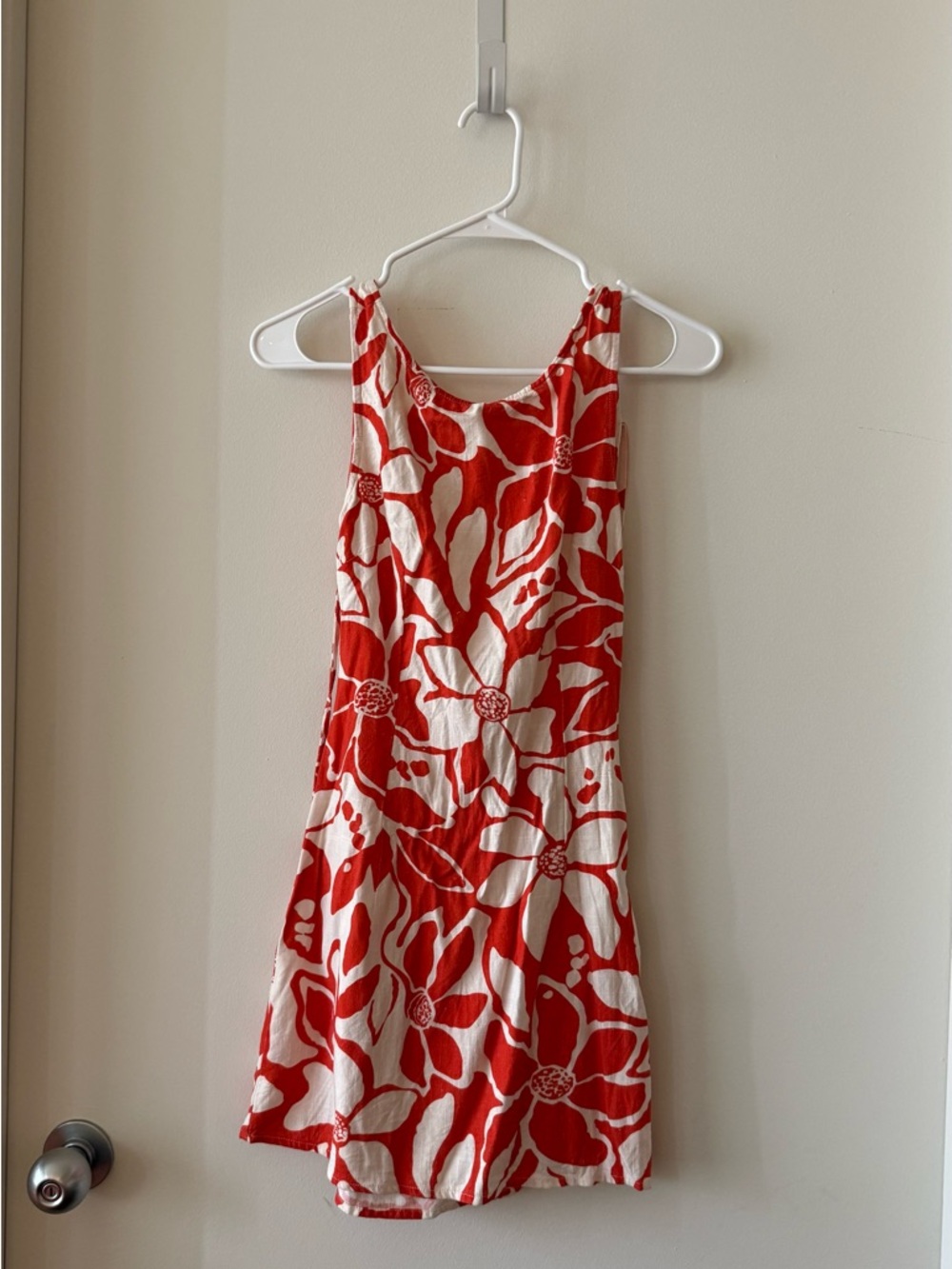 Rhythm. Red and White Floral Mini Dress